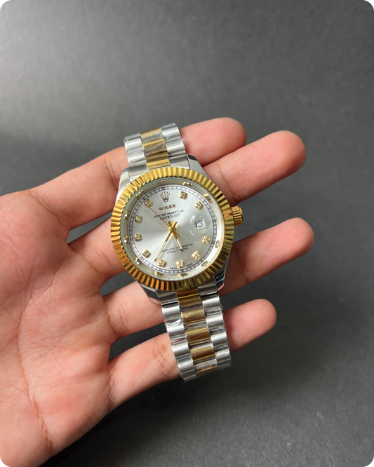 Rolx Date-Just Beige