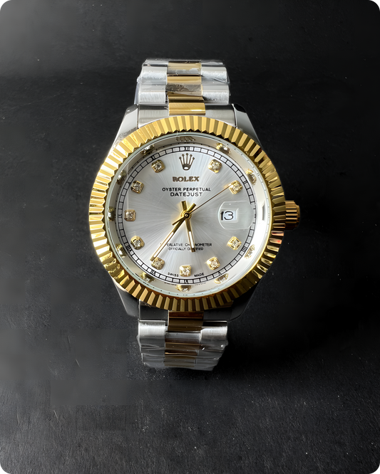 Rolx Date-Just Beige
