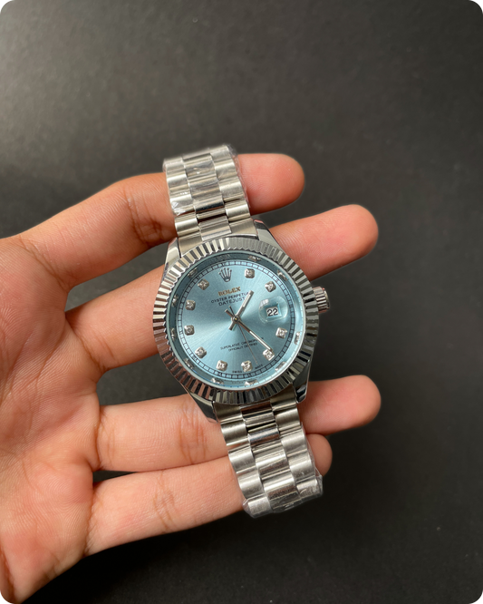 Rolx Datejust – Ice Blue Diamond Dial