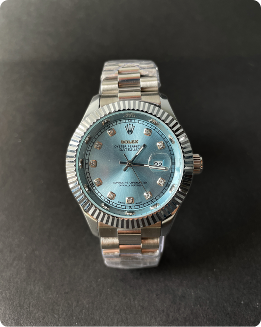 Rolx Datejust – Ice Blue Diamond Dial