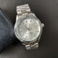 Rolx Date Just silver Diamond Dial